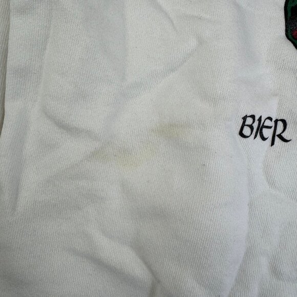 90s MOYERS' Biergarten Deutschland White Sweatshirt Beer & Schnaps Size L - Picture 7 of 10